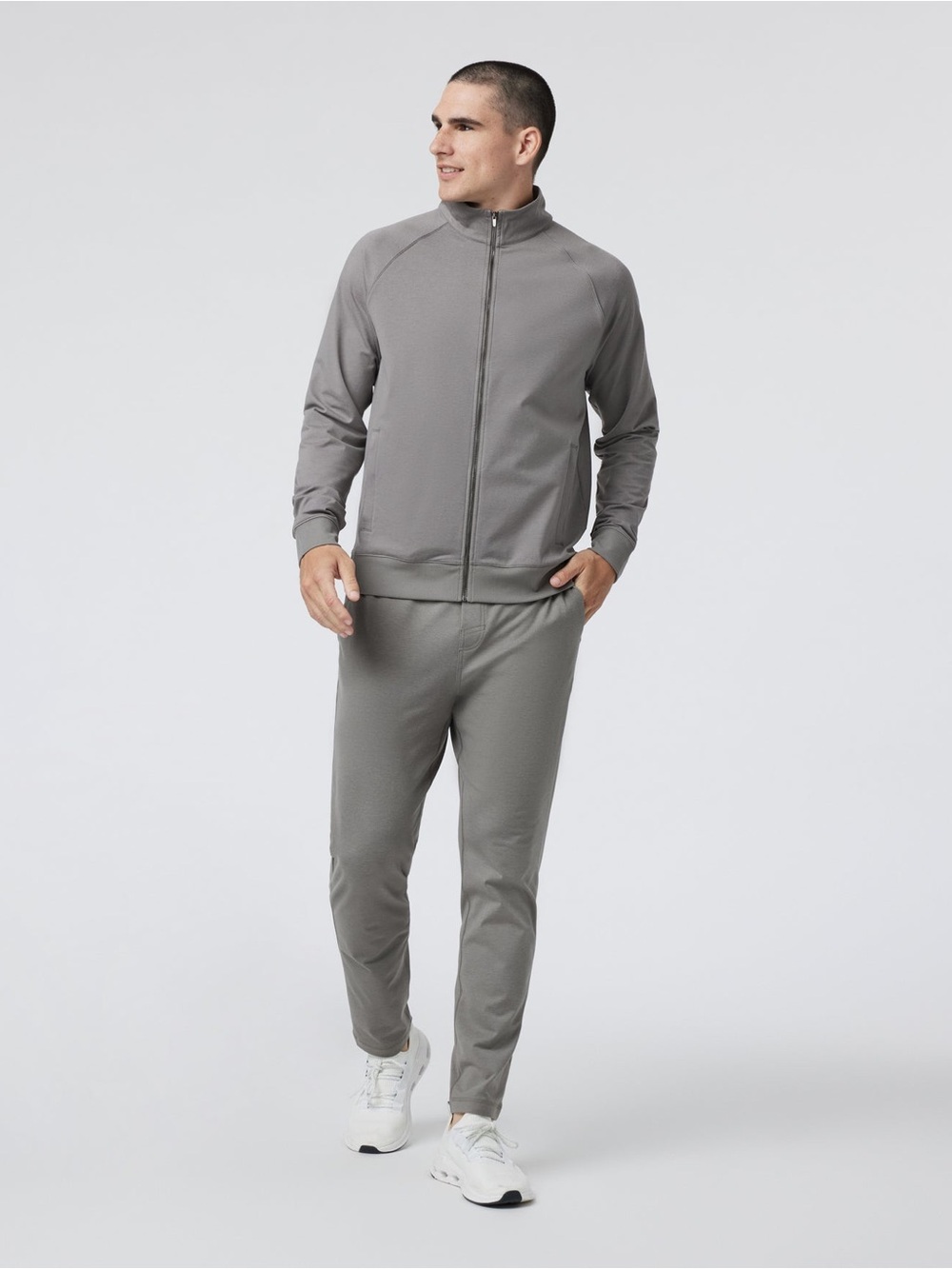 Vuori Coronado Novelty Full Zip Olive Dolomite Heather Sweatshirt V2013